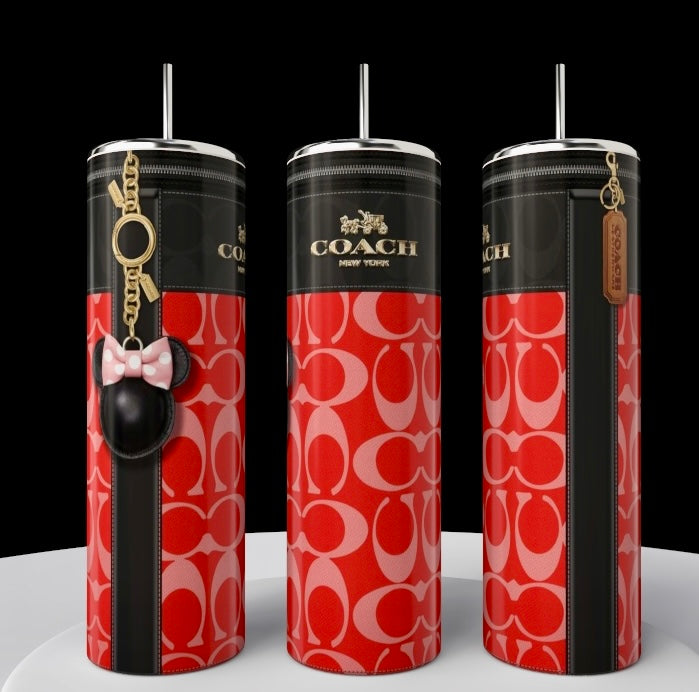 Coach Red Minnie 20oz Skinny Tumbler