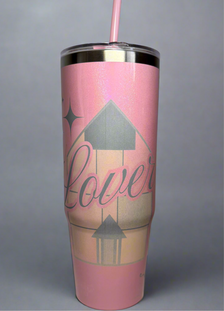 Lover House 40oz Taylor Swift Engraved Shimmer Tumbler