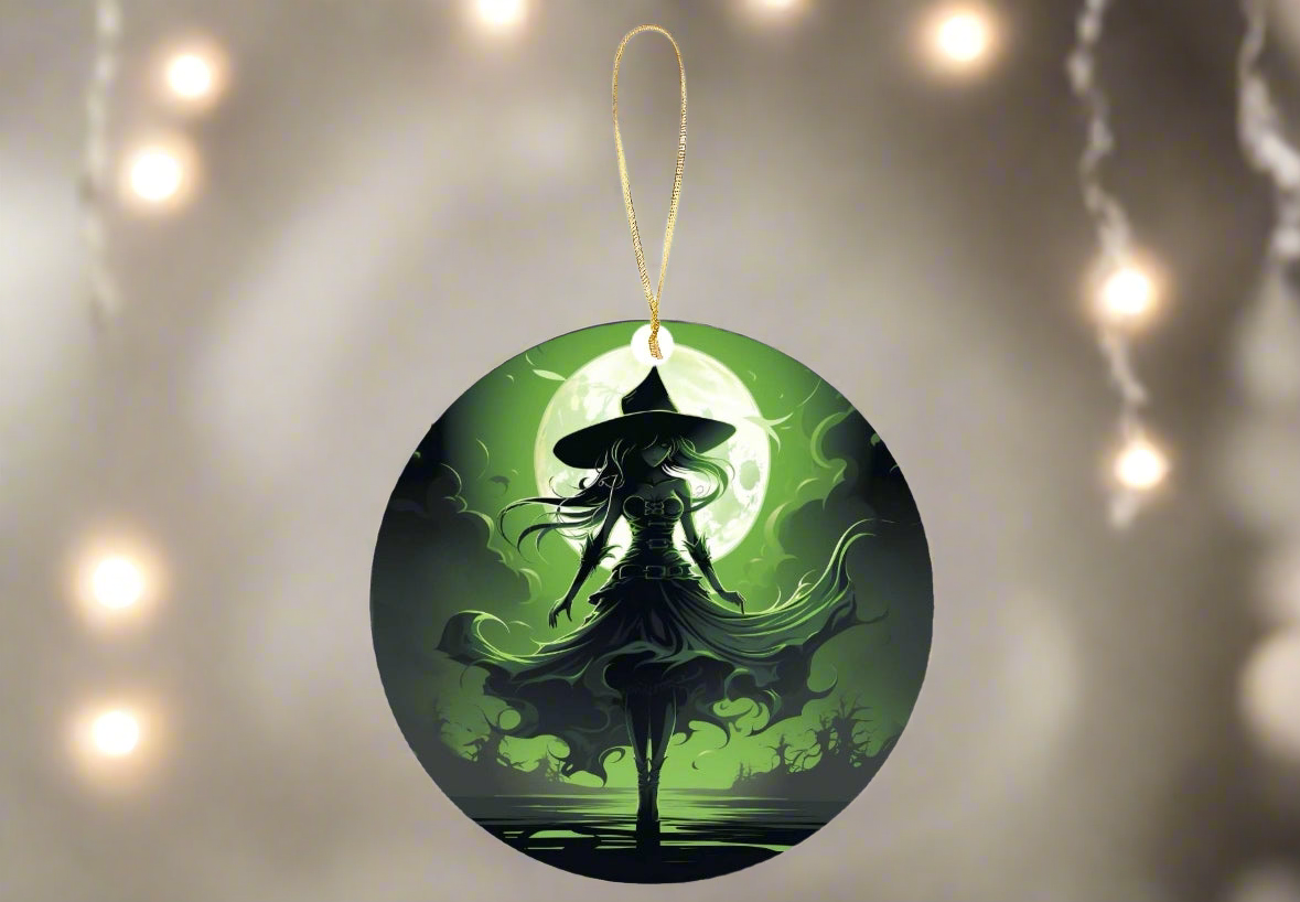 Wicked Witch Glass Tree Ornament
