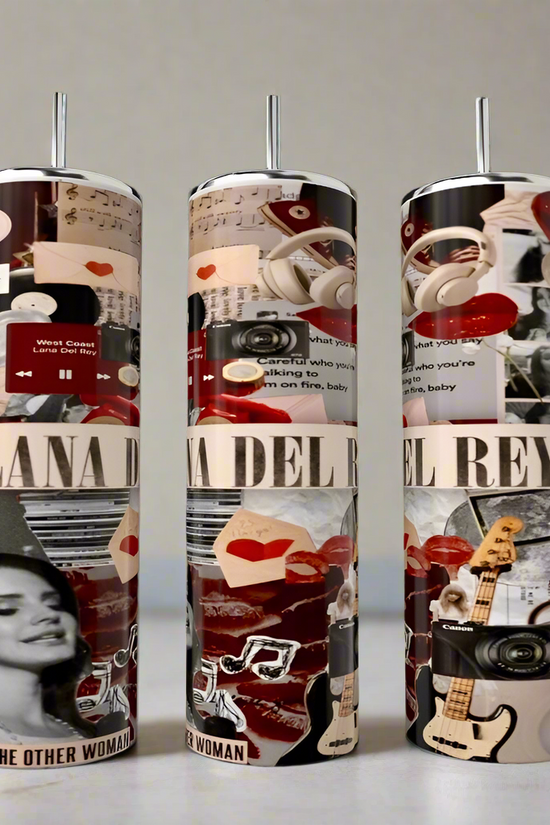 Lana Del Ray Collage Tumbler