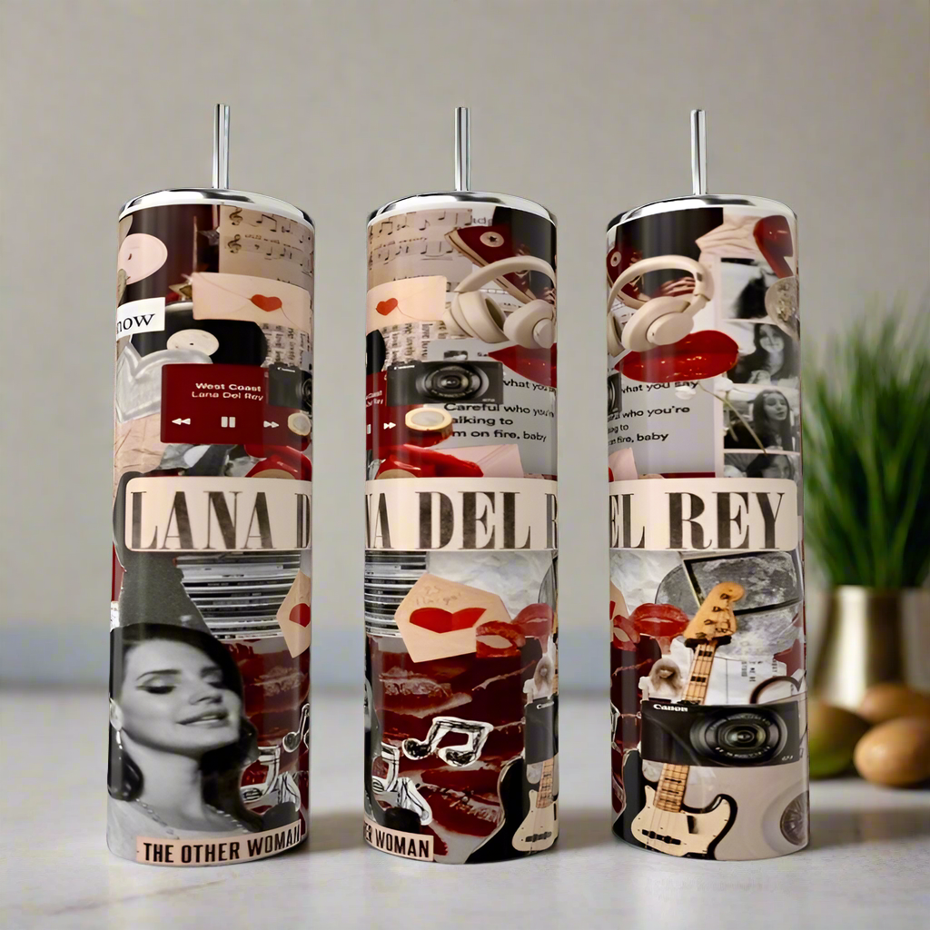 Lana Del Ray Collage Tumbler