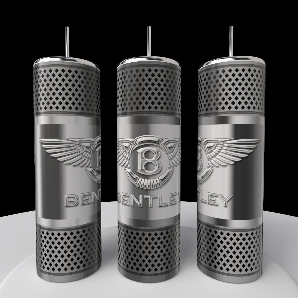 Car Enthusiast Silver Stainless Steel 20oz Tumbler