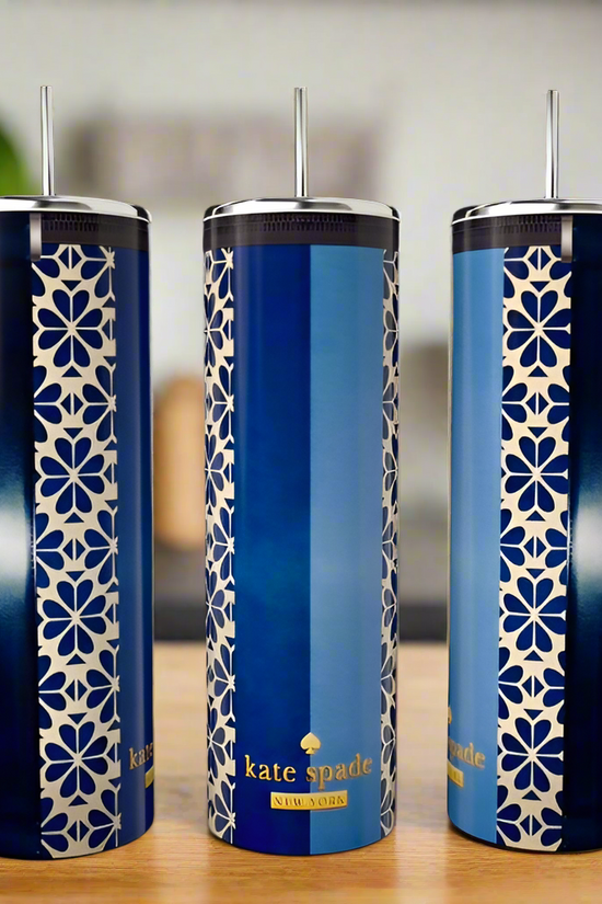Blue Kate Spade 20oz Skinny Tumbler