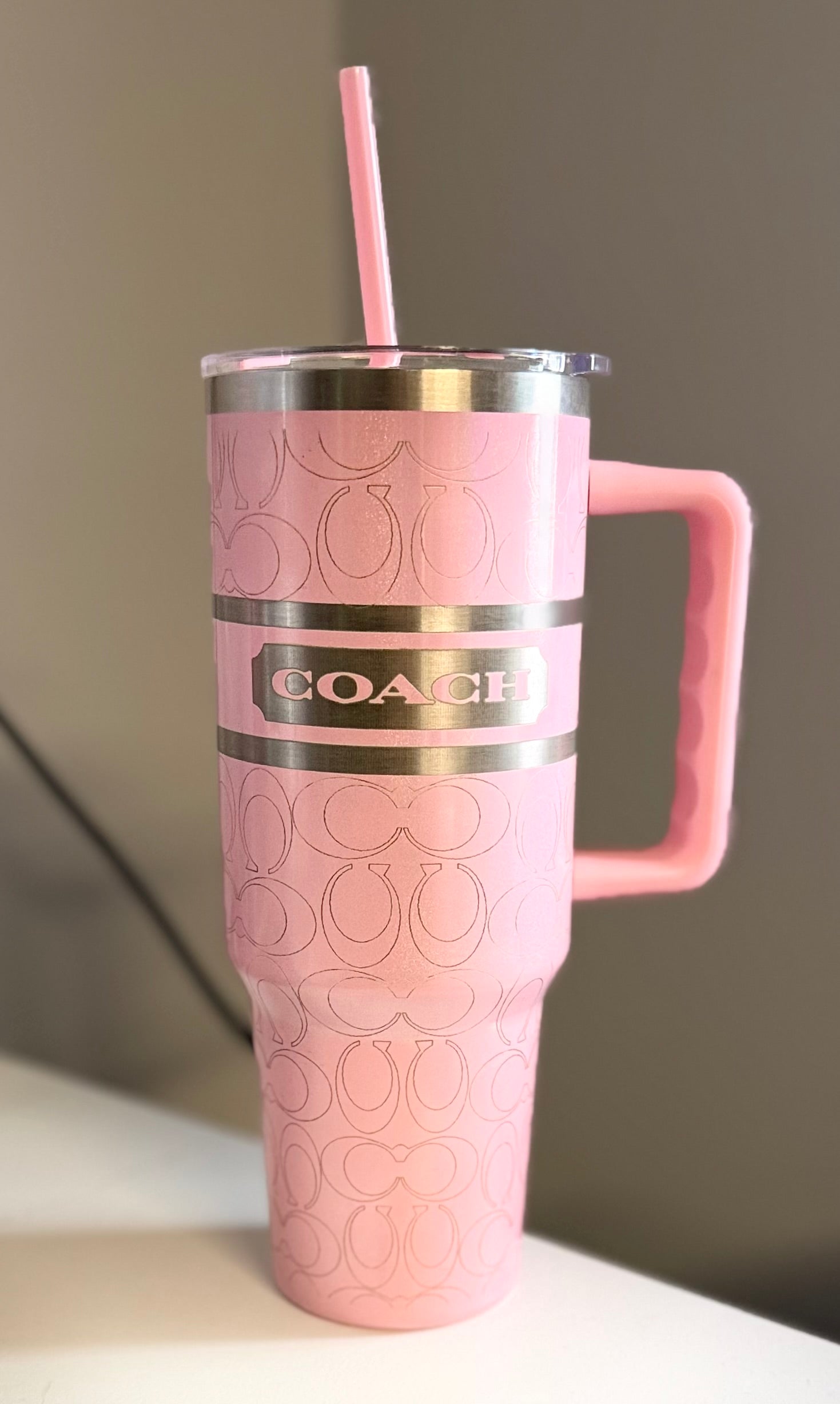 Coach Pink 40oz Engraved Tumbler