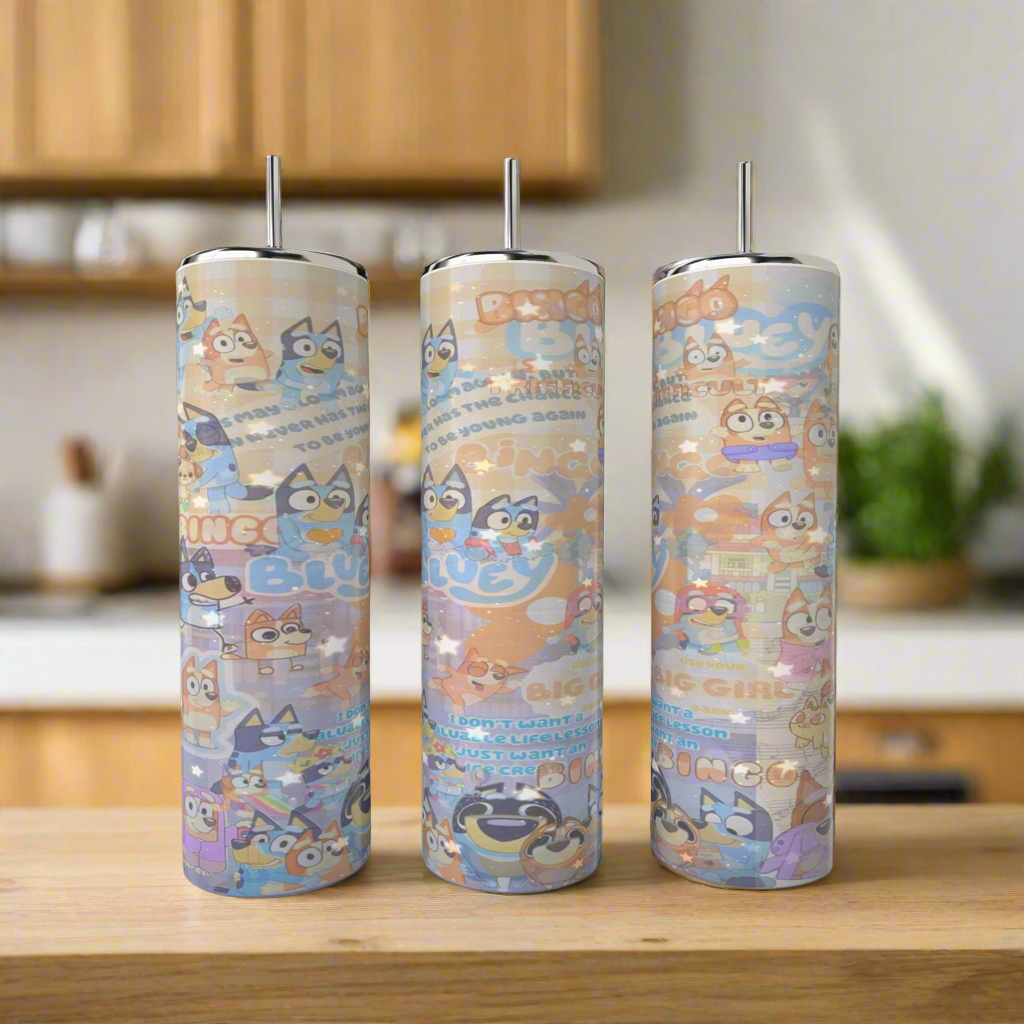 Bluey Collage 20oz Stainless Steel Tumbler