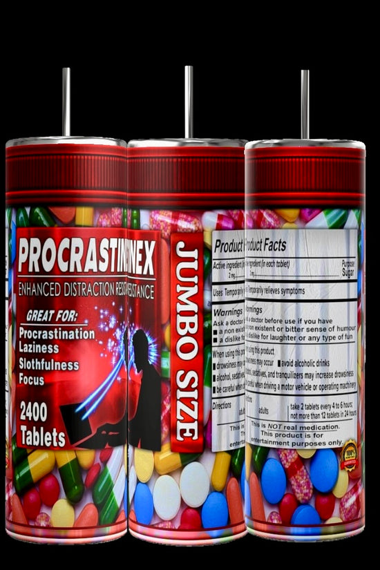 The jumbo Procrastinex can resembles Kreative Kreationz's colorful 