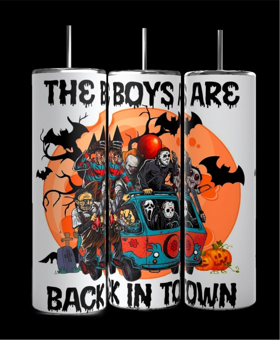 Boys Are Back In Town | Halloween| 20oz Tumbler