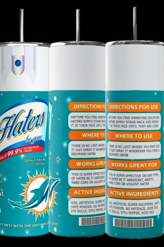 Miami Dolphins Haters- NFL- 20oz Skinny Tumbler