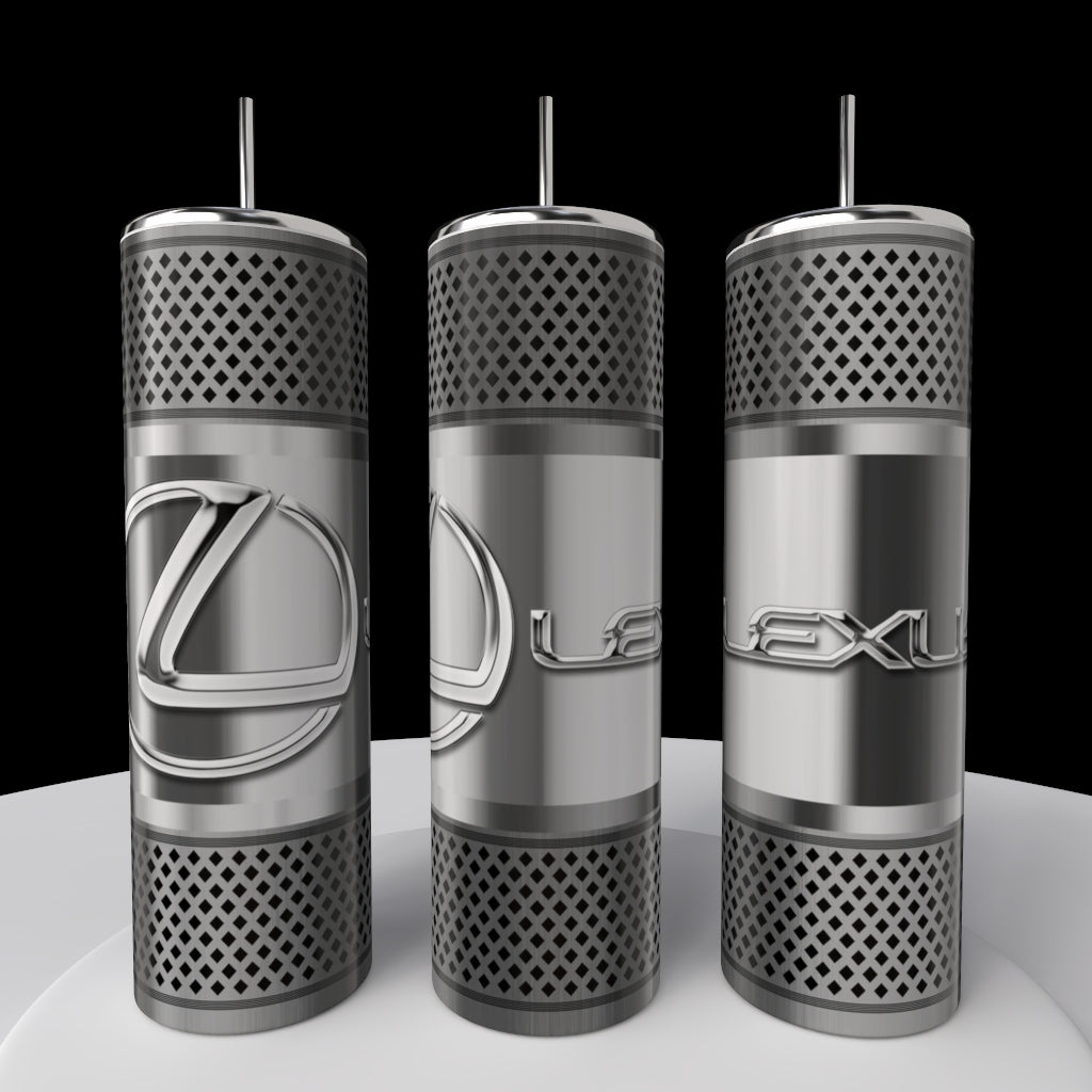Car Enthusiast Silver Stainless Steel 20oz Tumbler