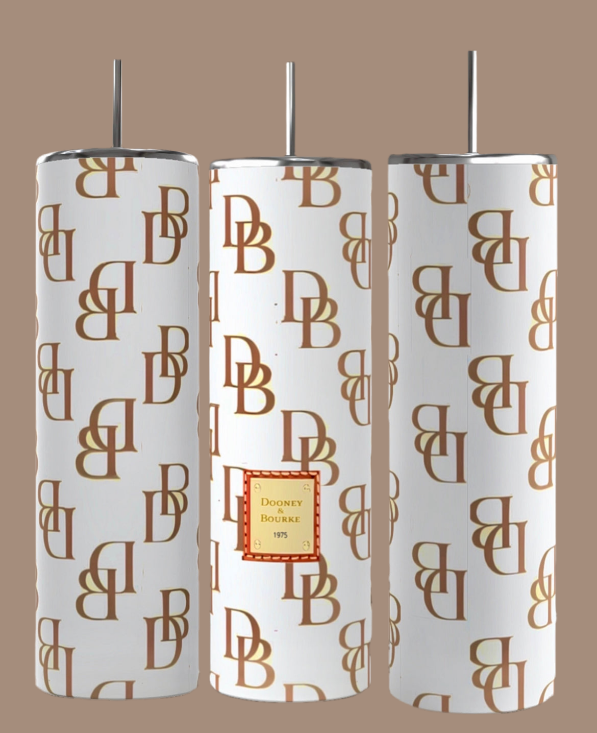 D&B -White | Brown 20oz Tumbler