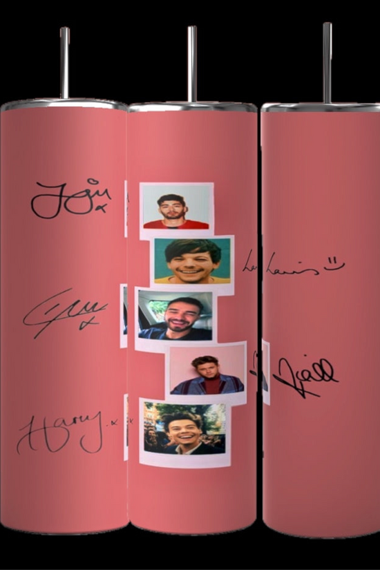 One Direction Pink 20oz Stainless Steel Tumbler