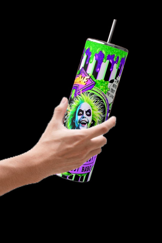 Beetlejuice Striped 20oz Tumbler