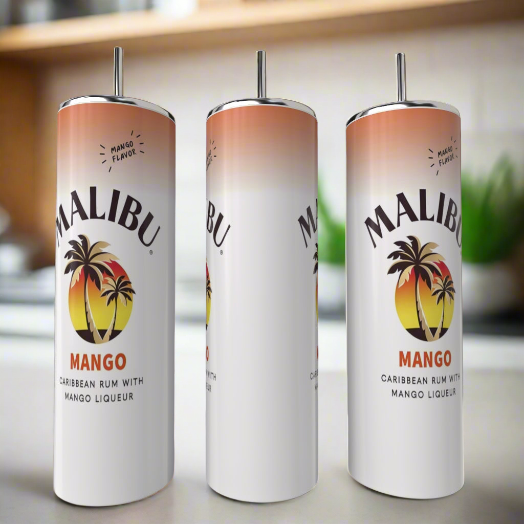 Malibu Double Sided 20oz Tumblers-add on Removable 3D Lid