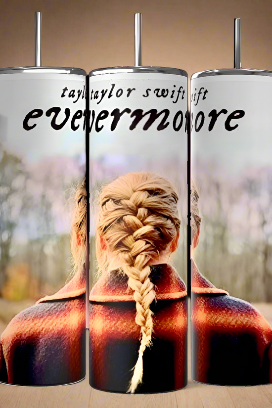Evermore Taylor Swift 20oz Skinny Tumbler