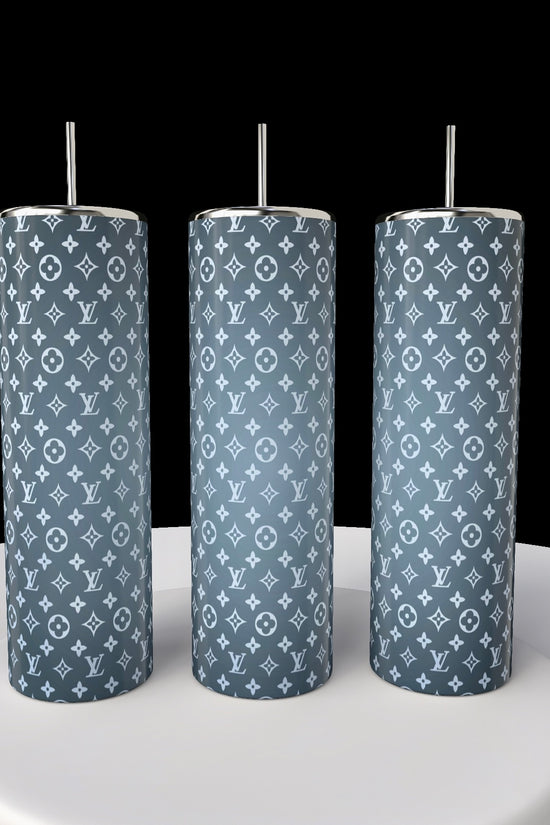 LV Icy Blue Ombre 20oz Skinny Tumbler