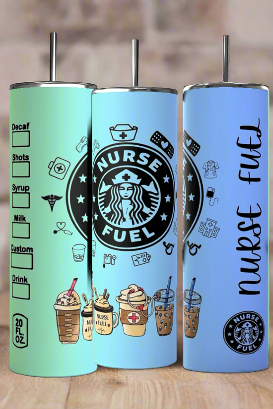 Three dark blue cylindrical tumblers, inspired by the luxury GUCCI Diana design and crafted by Kreative Kreationz, each featuring a textured pattern. These elegant tumblers boast prominent gold and red buckle designs, include a reusable straw, and flaunt a sleek, minimalistic aesthetic against a dark blue background. Each tumbler has an impressive 20 oz capacity.
