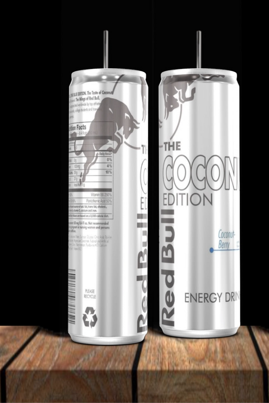 Coconut Red Bull Stainless Steel 20oz Tumbler