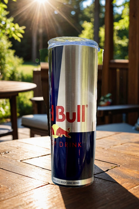 Sugar Free Red Bull Energy- Silver Stainless Steel 20oz Tumbler