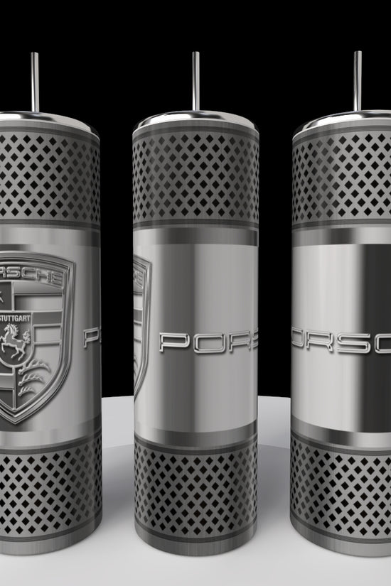 Car Enthusiast Silver Stainless Steel 20oz Tumbler