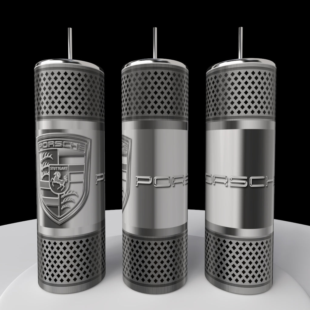 Car Enthusiast Silver Stainless Steel 20oz Tumbler