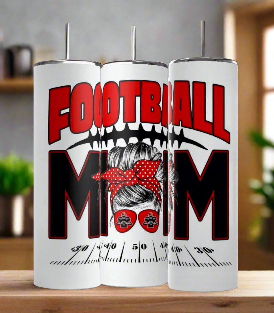Football Mom- 20oz Skinny Tumbler