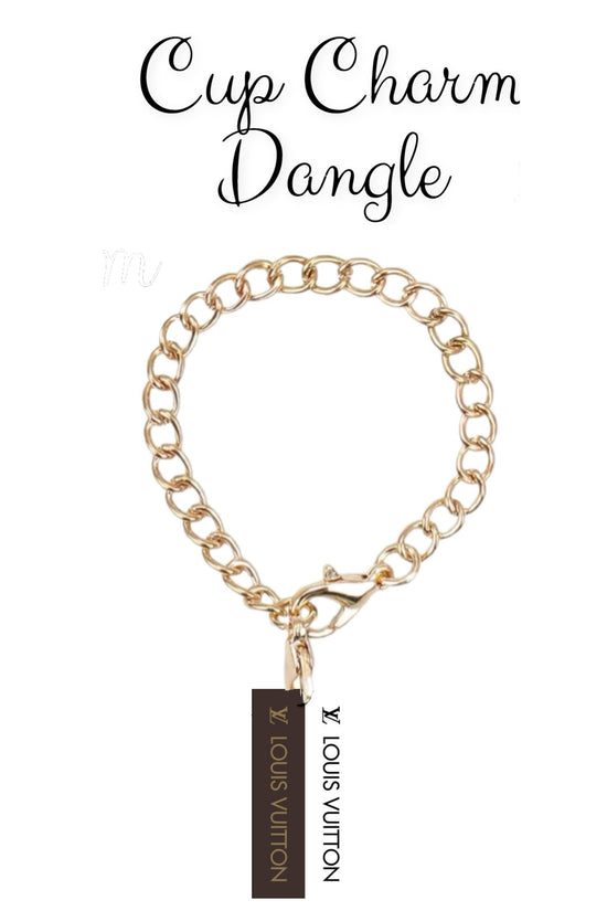 LV Rectangle Charm Dangle | Cup Accessory