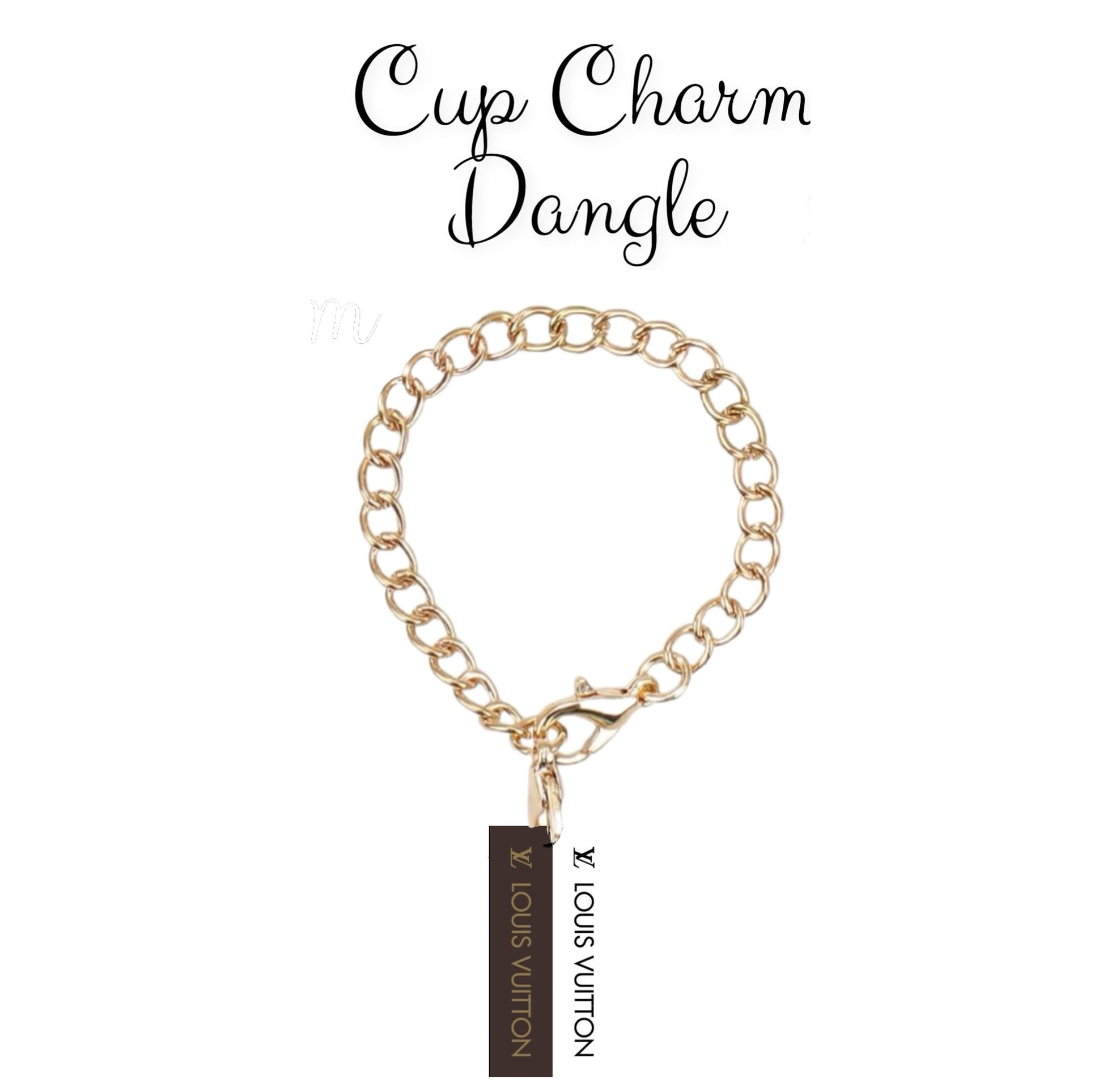 LV Rectangle Charm Dangle | Cup Accessory