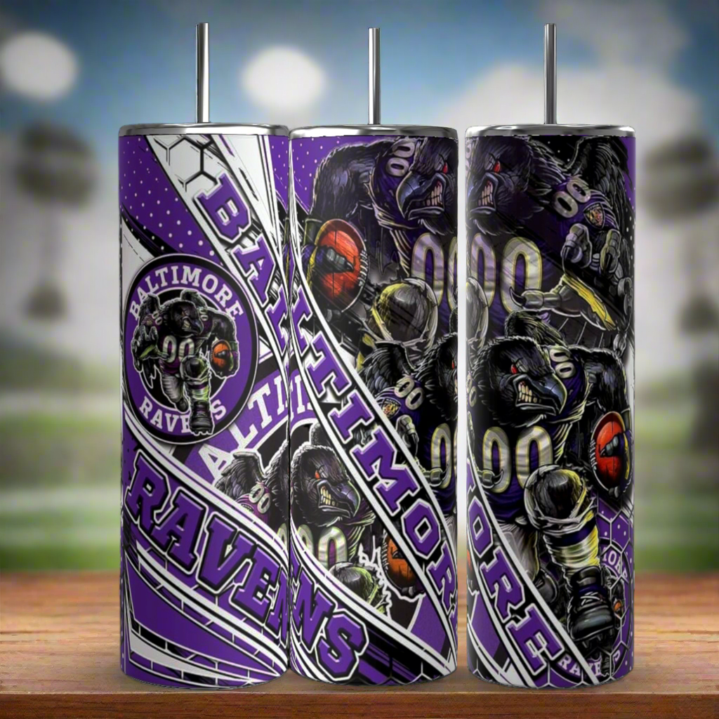 NFL- Ravens - 20oz Skinny Tumbler
