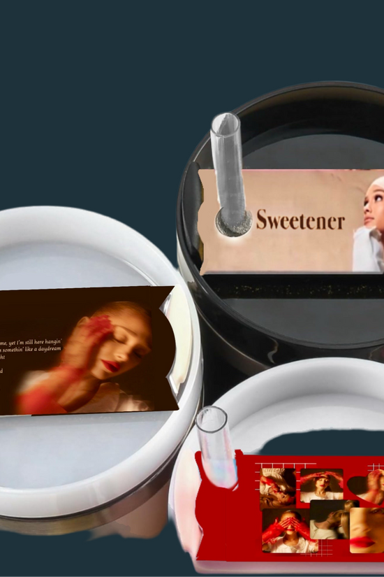 Ariana Grande Red Collage Stanley lid Topper