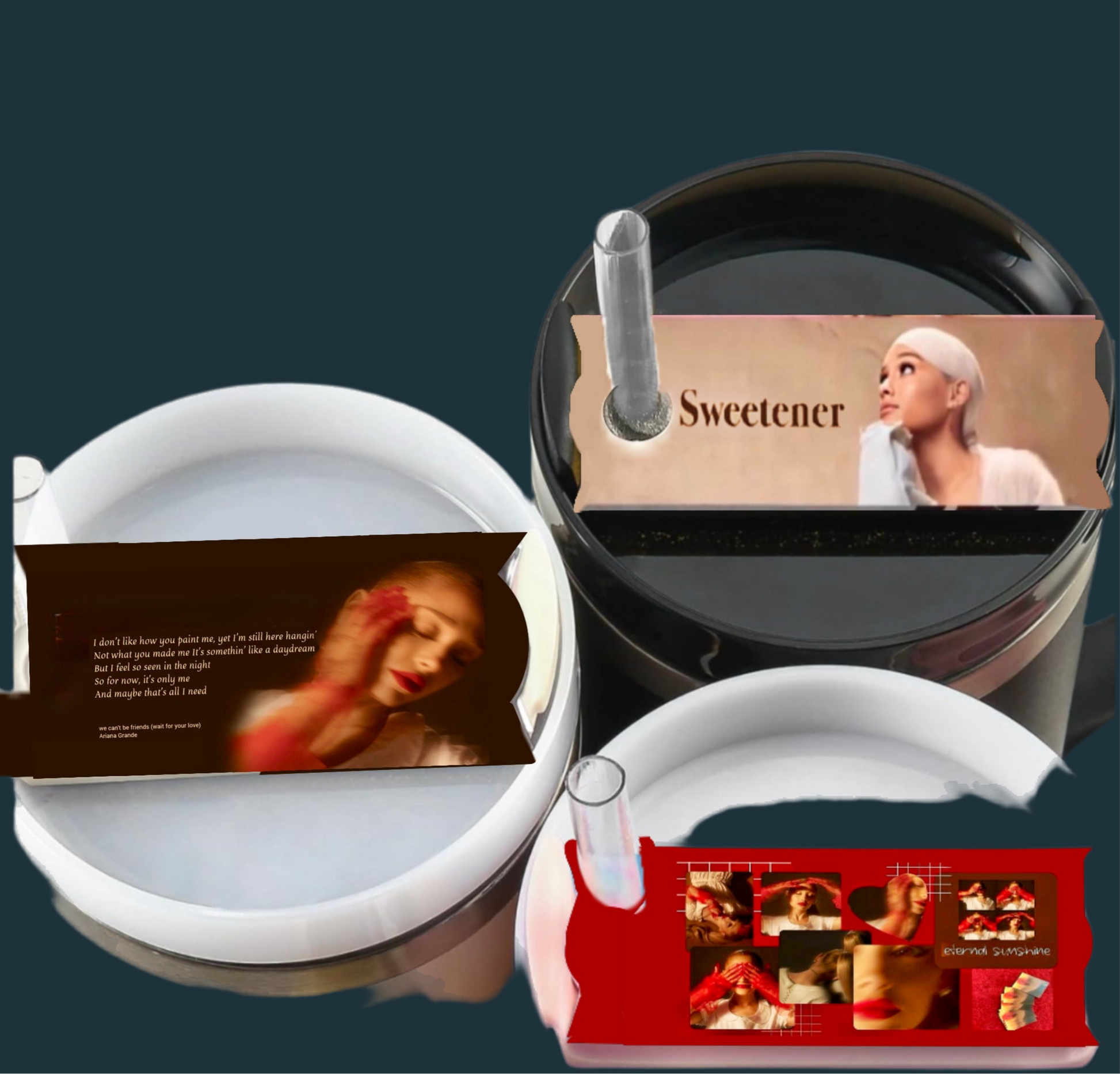Ariana Grande Red Collage Stanley lid Topper
