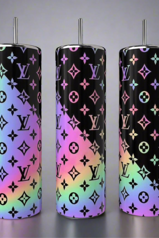 LV Metallic Rainbow 20oz Skinny Tumbler