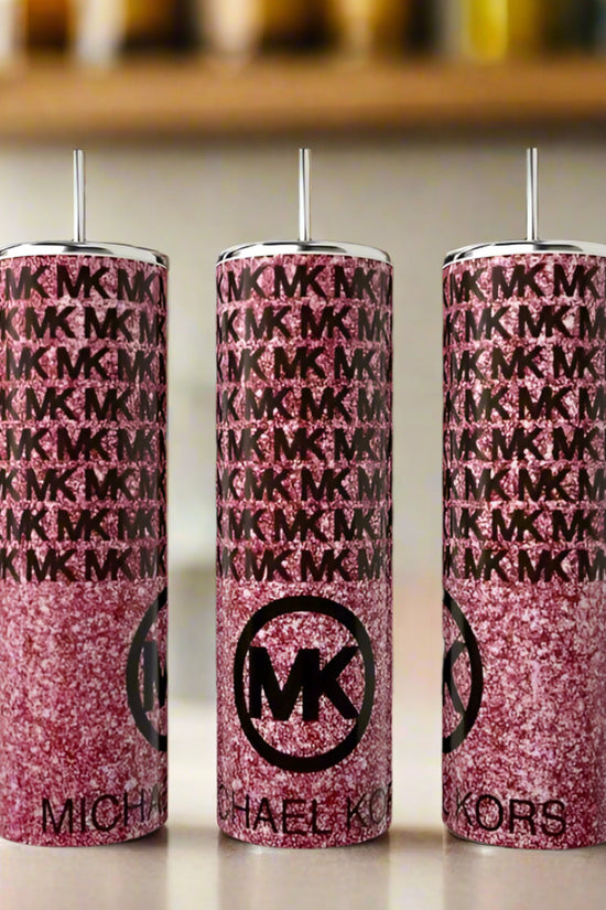 MK Pink Glittered 20oz Tumbler