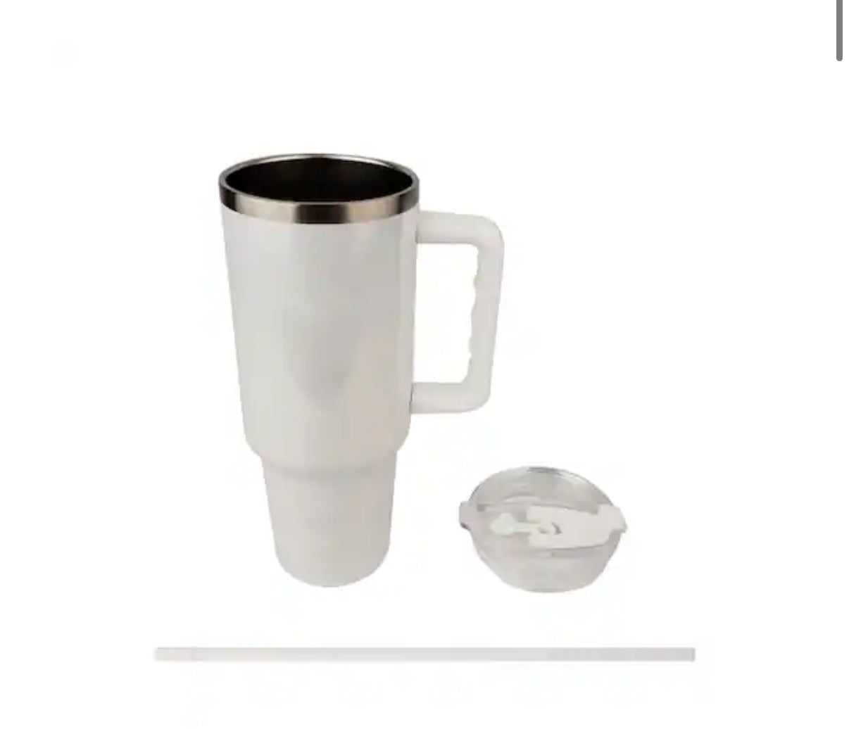 LV White 40oz Engraved Tumbler