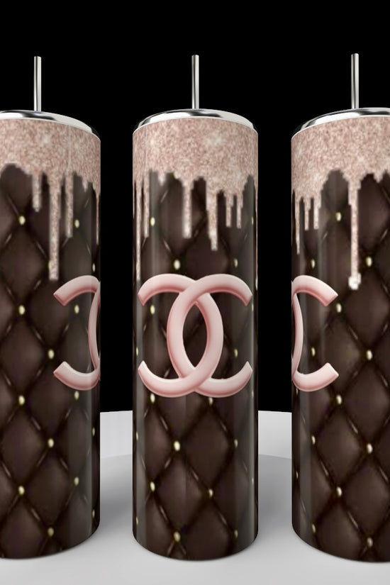 Chanel Pink Drip 20oz Tumbler