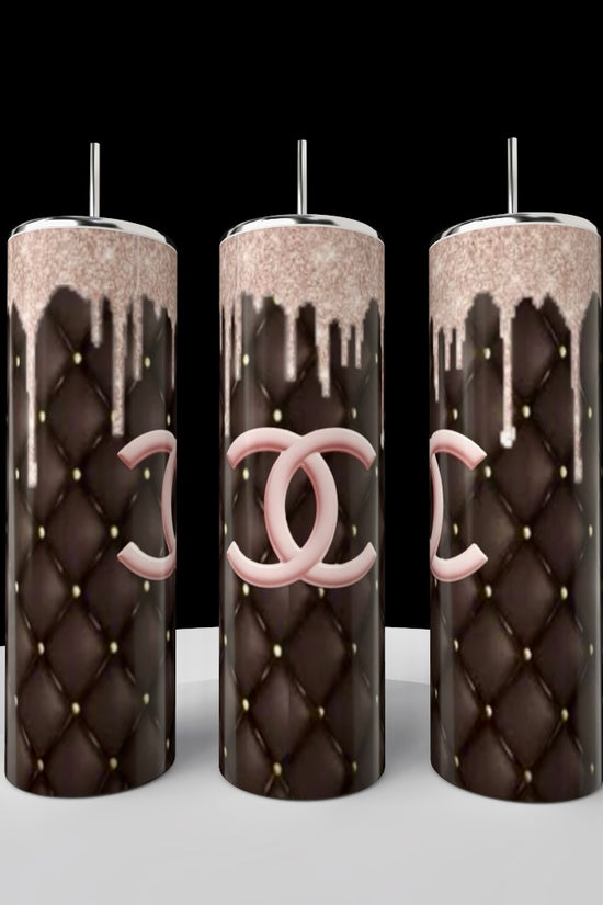 Chanel Pink Drip 20oz Tumbler