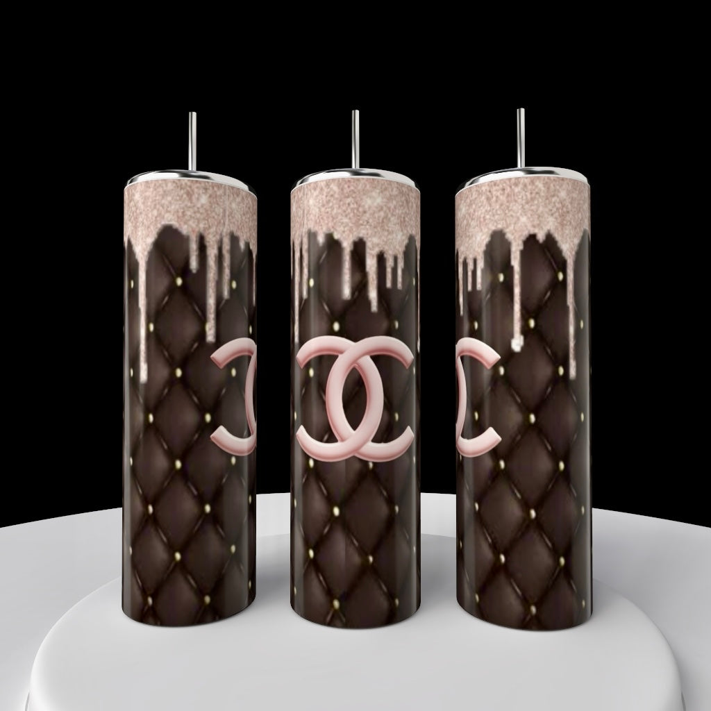 Chanel Pink Drip 20oz Tumbler