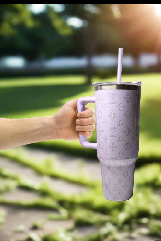 LV Lilac Engraved Tumbler