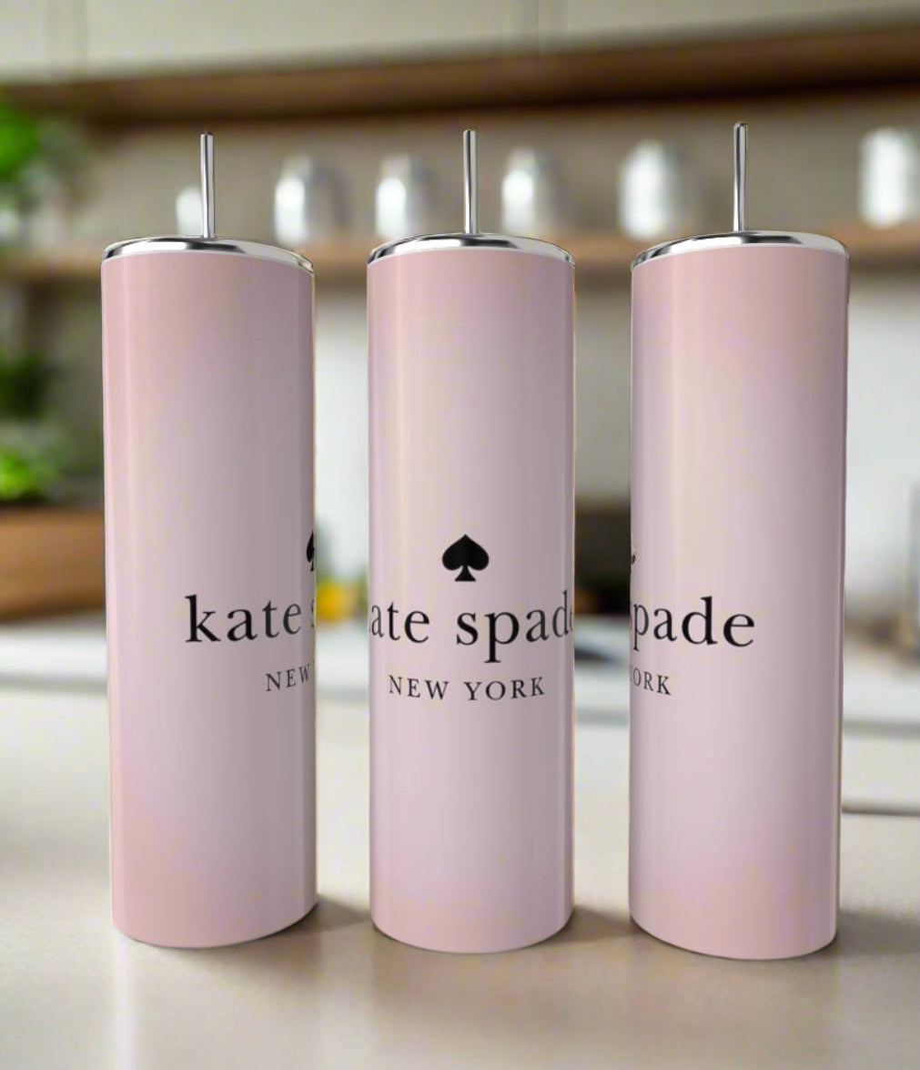 Kate Spade Pale Pink Minimalist Skinny Tumbler