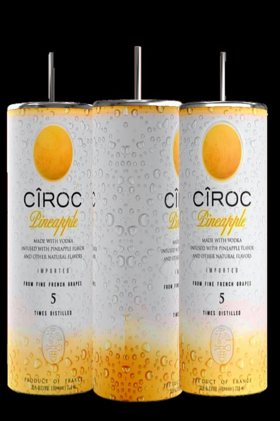 Ciroc Tropical Template 4 pack SVG, DTF transfer, PNG, tumbler wrap