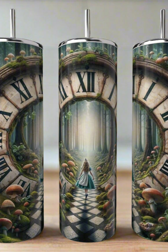 Alice in Wonderland Clock 20oz Tumbler