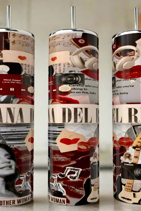 Lana Del Ray Collage Tumbler