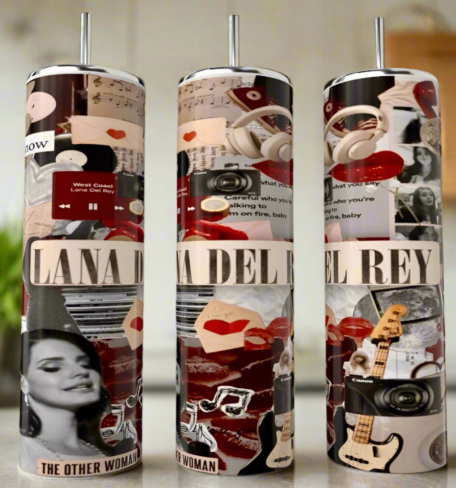 Lana Del Ray Collage Tumbler