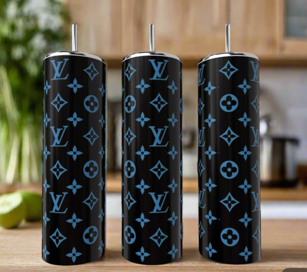 LV Inspired Dark Blue 20oz Tumbler Collection