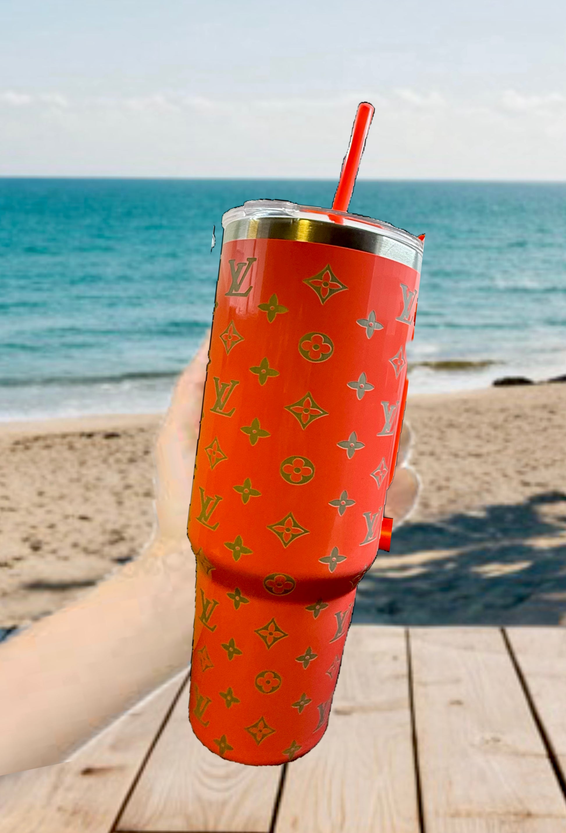 Coral 40oz LV Engraved Tumbler