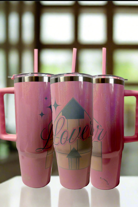 Lover House 40oz Taylor Swift Engraved Shimmer Tumbler