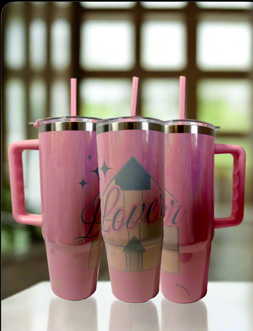 Lover House 40oz Taylor Swift Engraved Shimmer Tumbler
