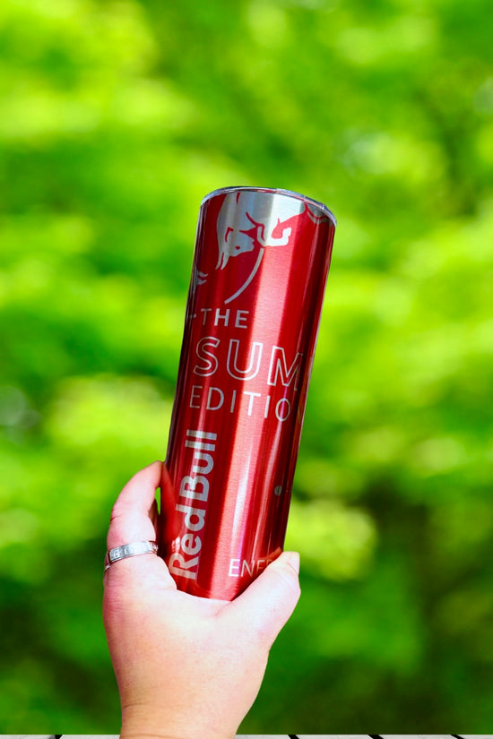 Summer Red Bull White Peach 20oz Tumbler