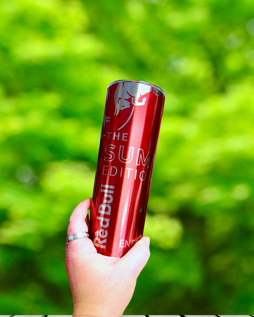 Summer Red Bull White Peach 20oz Tumbler