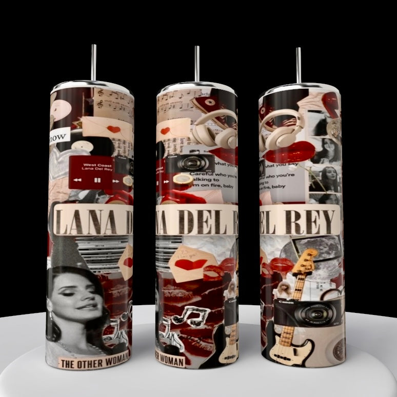 Lana Del Ray Collage Tumbler