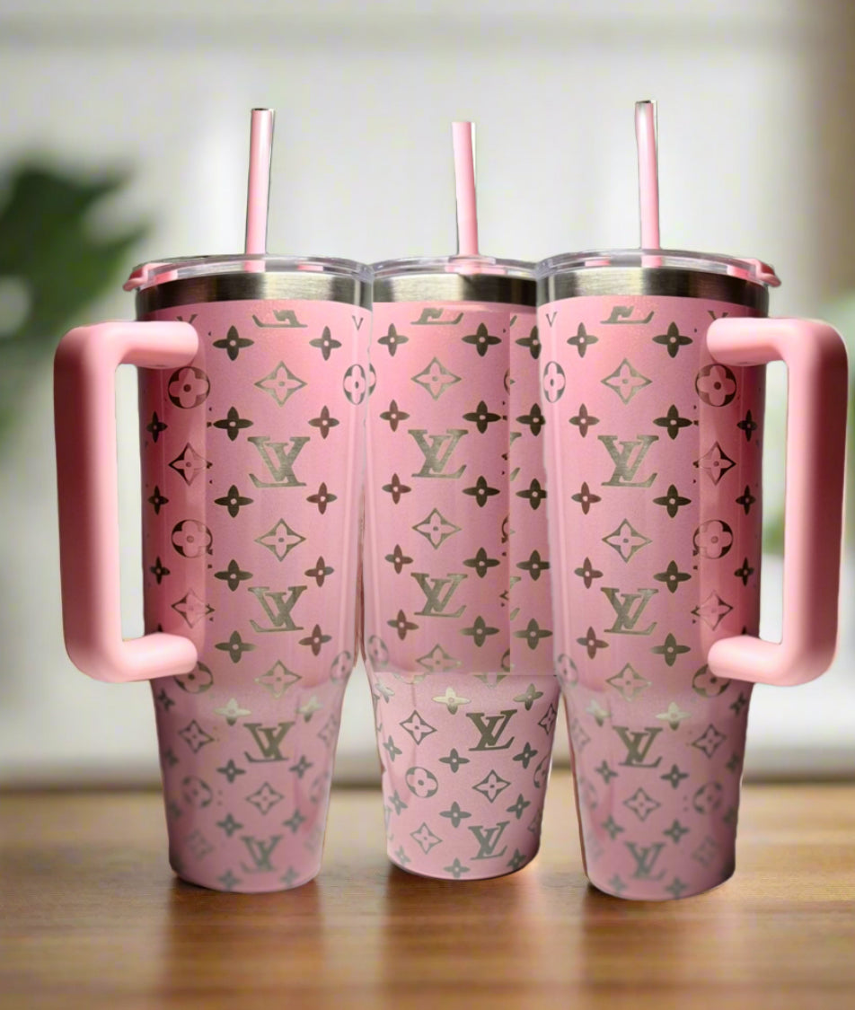 Pink 30oz Engraved Tumbler